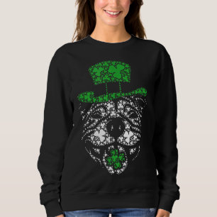 Sudadera Gracioso Pitbull Irlandés Shamrock Green Gorra St 
