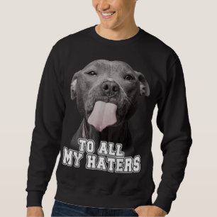 Sudadera Gracioso Pitbull Para Todos Mis Odiadores Pitbull 