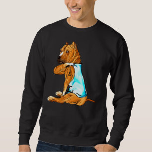Sudadera Gracioso Pitbull Pitbull Tattoos Me Encanta Sentar