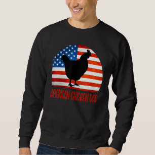 Sudadera Gracioso pollo estadounidense papá gallo americano