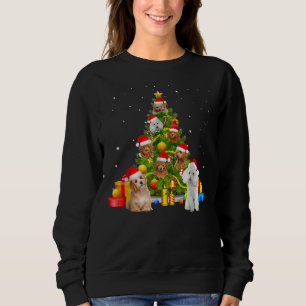 Sudadera Gracioso Poodle Christmas Tree Regalos Xmas Costum