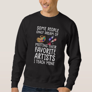 Sudadera Gracioso profesor de arte conociendo a sus artista