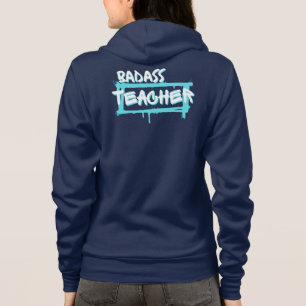 Sudadera Gracioso profesor de Badass en blanco negrita