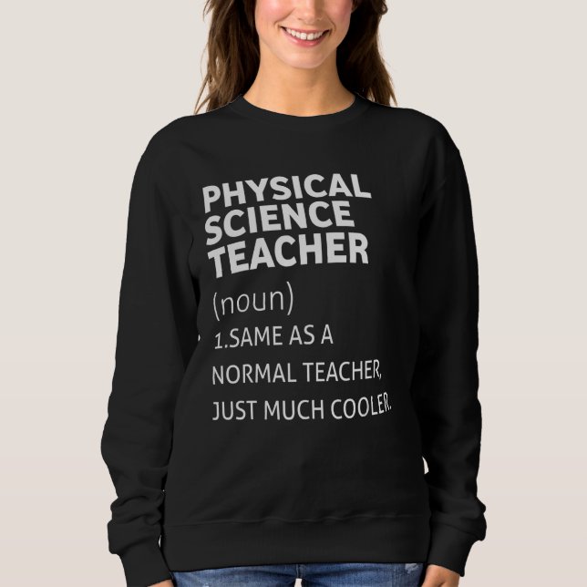 Sudadera Gracioso profesor de ciencias físicas (Anverso)