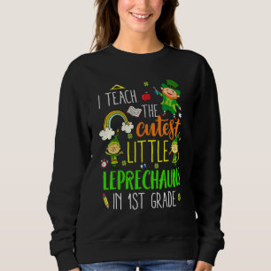 Sudadera Gracioso profesor de primer grado Cutest Leprechau