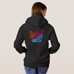 Sudadera Gracioso profesor dice vibrante tropical de fin de