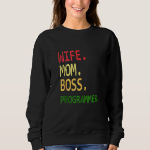 Sudadera Gracioso programador de computadoras Geek Wife Mom