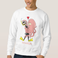 Gracioso pulpo abrazos buceo humor personalizado