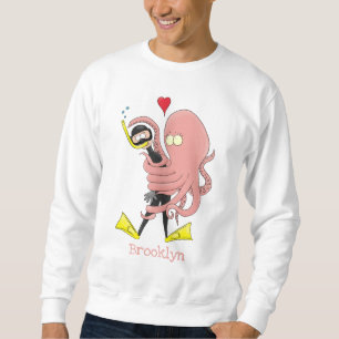 Sudadera Gracioso pulpo abrazos buceo humor personalizado