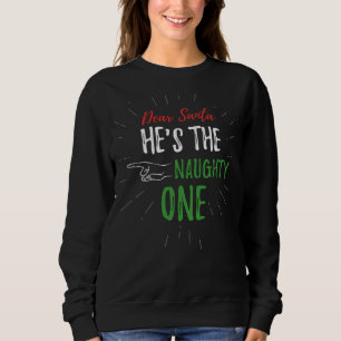 Sudadera Gracioso Querido Santa, El travieso Navidad
