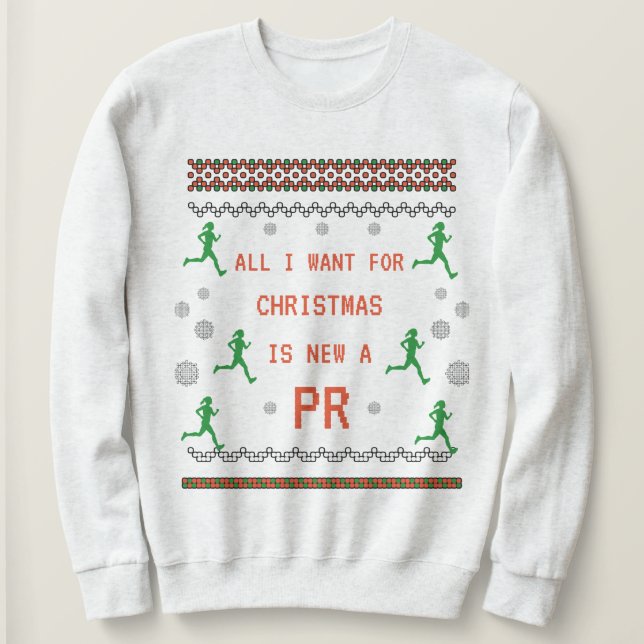 Sudadera Gracioso regalo de corredor de vacaciones, Navidad (Anverso del diseño)