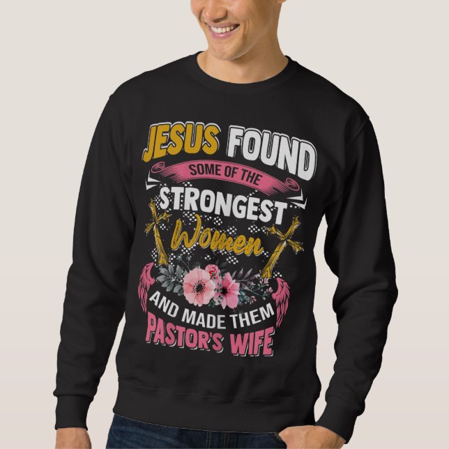 Sudadera Gracioso regalo de esposa del pastor de aprecio cr (Anverso)