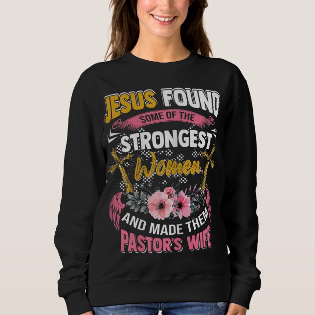 Sudadera Gracioso regalo de esposa del pastor de aprecio cr (Anverso)