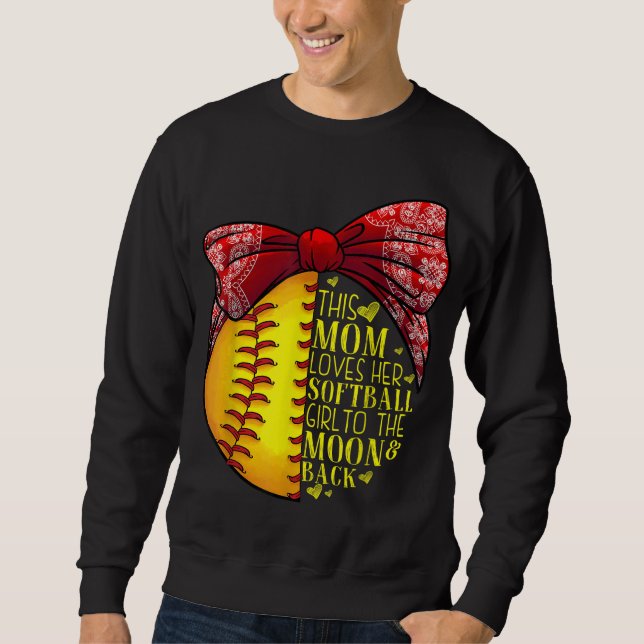 Sudadera Gracioso regalo de Softball Mamá Mujeres Pitcher C (Anverso)