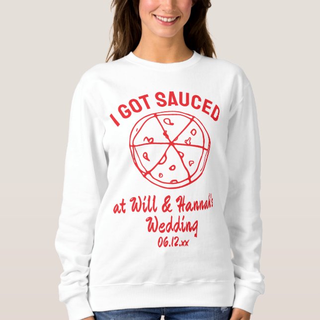 Sudadera Gracioso regalo personalizado de boda favorita a p (Anverso)