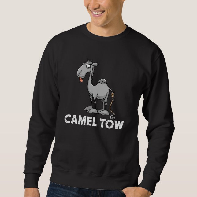 Sudadera Gracioso remolque de camello, camionero de remolqu (Anverso)
