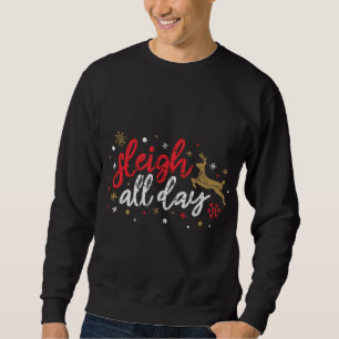 Sudadera Gracioso reno de Sleigh Todo El Día Navidades de N