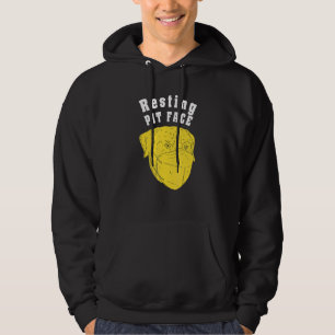 Sudadera Gracioso Resting Pit Dog Face Mask Para Perro Happ