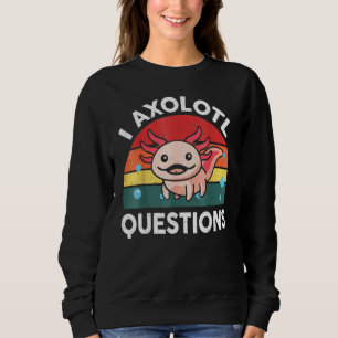 Sudadera Gracioso Retro I Axolotl pregunta Pink Salamander