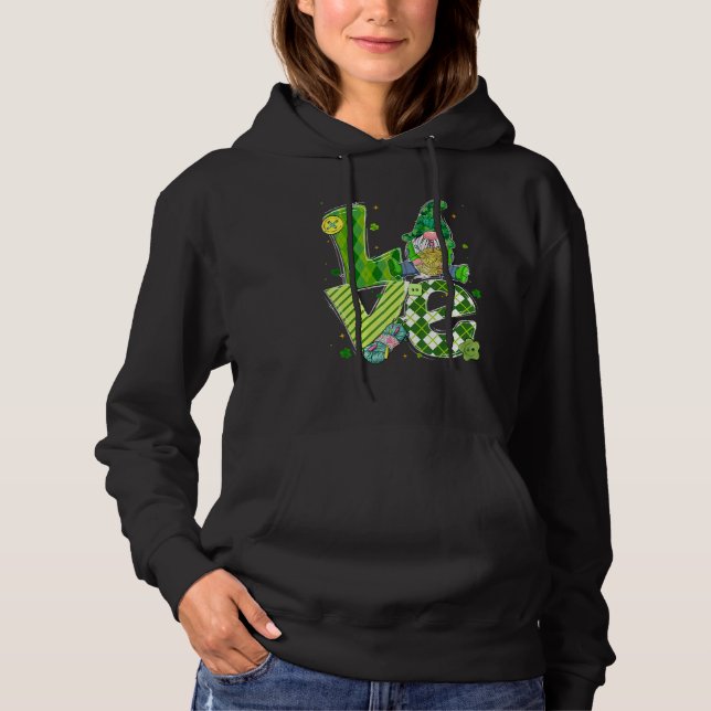 Sudadera Gracioso San Patrick S Day Knitus Gnomes Seamstres (Anverso)