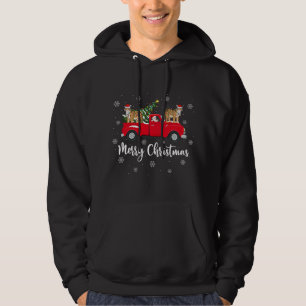Sudadera Gracioso Santa Riding Camión de árbol de Navidad T