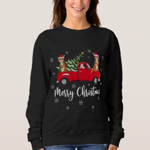 Sudadera Gracioso Santa Riding Christmas Tree Truck Ferret