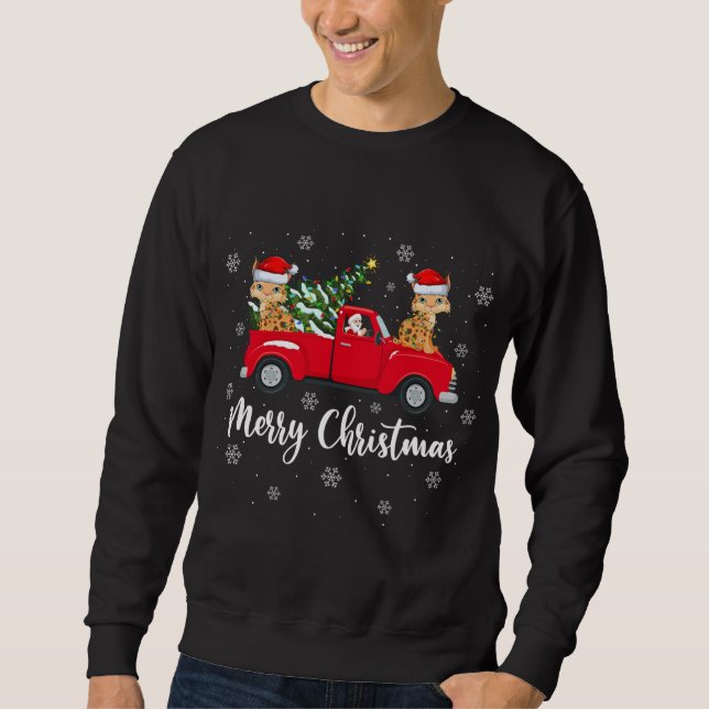 Sudadera Gracioso Santa Riding Christmas Tree Trucx Chris (Anverso)