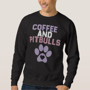 Sudadera Gracioso Sarcástico Diciendo Café Y Perro Pitbulls