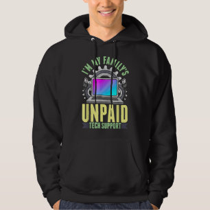 Sudadera Gracioso Sarcástico Soy Mi Familia Apoyo Tecnológi