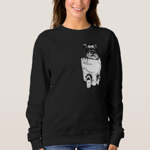 Sudadera Gracioso Schnauzer Dentro Del Bolsillo Para Perro