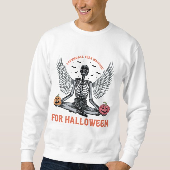 Sudadera Gracioso Skeleton Halloween - Cuenta regresiva par (Anverso)