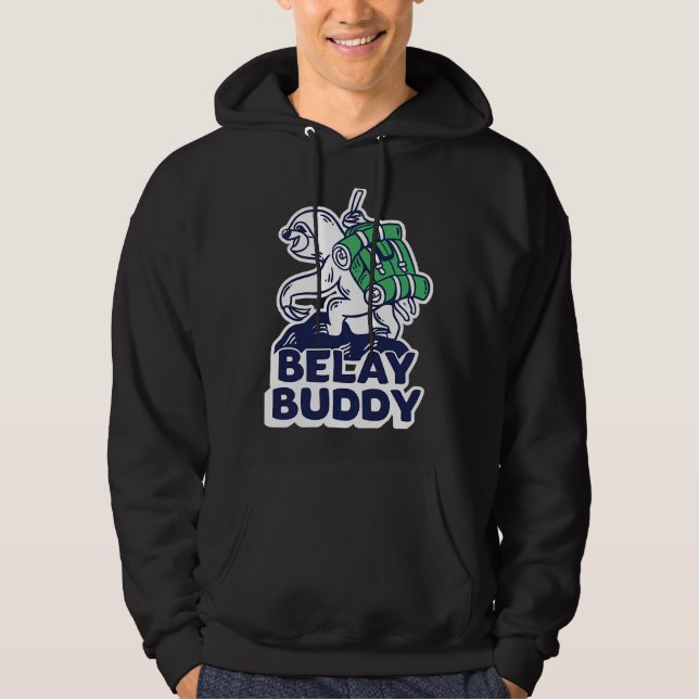 Sudadera Gracioso Sloth Hiker Belay Buddy Cute (Anverso)