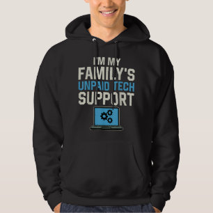 Sudadera Gracioso Soy Mi Familia Computadora De Soporte Tec