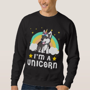 Sudadera Gracioso Soy Un Perro Husky Siberiano Unicornio
