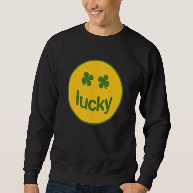 Sudadera Gracioso St Patrick Day Lucky Shamrock (Anverso)