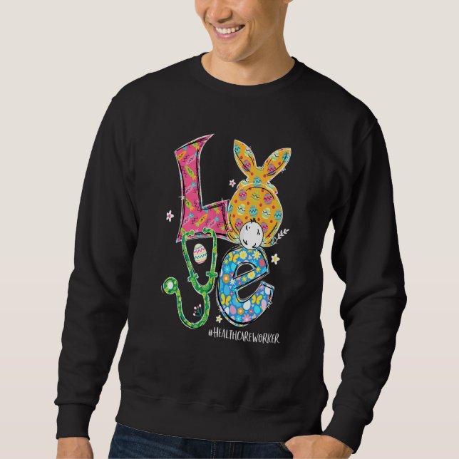 Sudadera Gracioso Stethoscope Amar a los trabajadores de sa (Anverso)