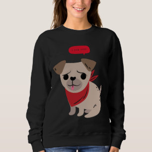 Sudadera Gracioso te lo empujo, divertido amante de pug cam