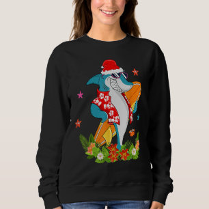 Sudadera Gracioso Tiburón Hawaiano Surfing Sharma Christma