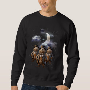 Sudadera Gracioso tres Groundhog Moon 3 Groundhog Head Grou
