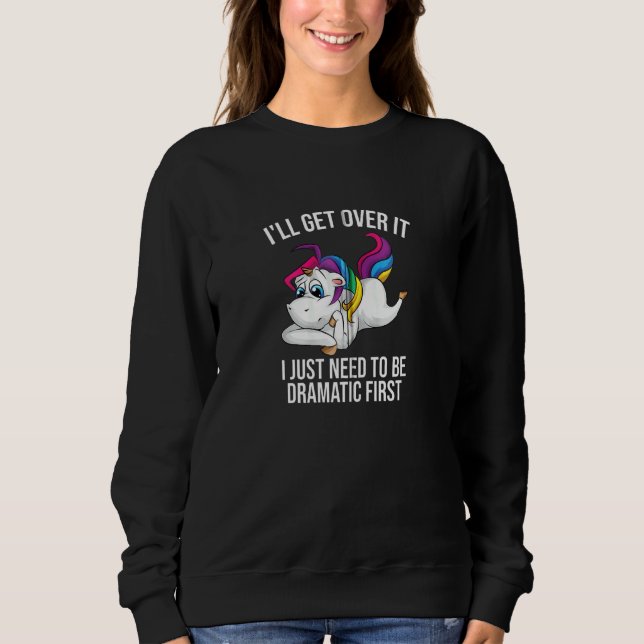 Sudadera Gracioso unicornio amante Chicas reina de teatro l (Anverso)