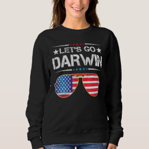 Sudadera Gracioso vamos a Darwin Sarcástico Ee. Uu. Bandera