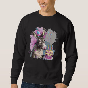 Sudadera Gracioso vestido de cumpleaños de burro para cabal