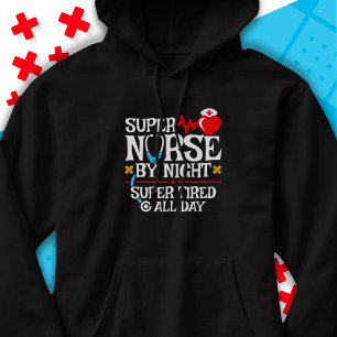 Sudadera Gracioso viaje nocturno de enfermera súper cansada
