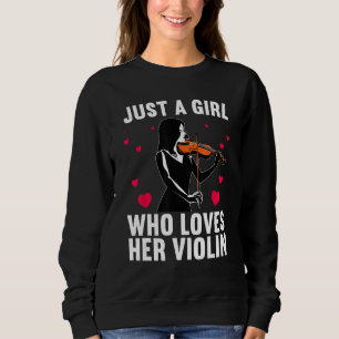 Sudadera Gracioso Violin Art Para Chicas Mujeres Violin Pla