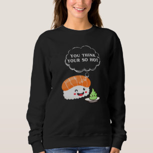Sudadera Gracioso Wasabi Tee Sushi Musubi Comida picante Ja