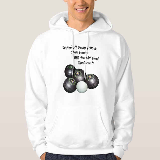 Sudadera Gracioso y gruñón macho Bowler, Hoodie (Anverso)
