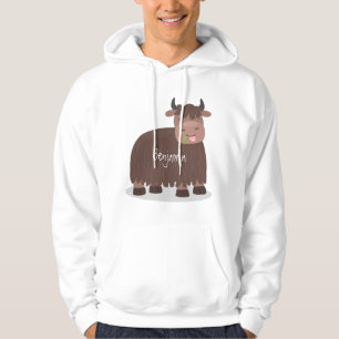 Sudadera Gracioso yak feliz comiendo hierba personalizado i