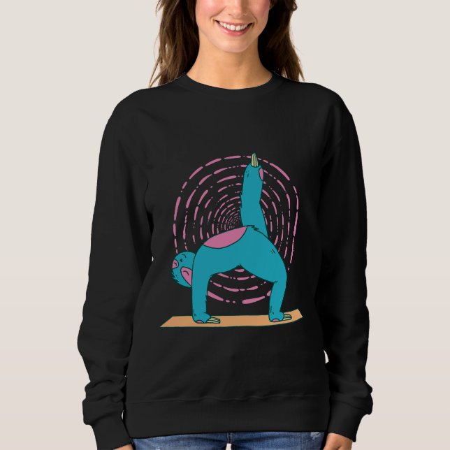 Sudadera Gracioso Yoga Sloth (Anverso)