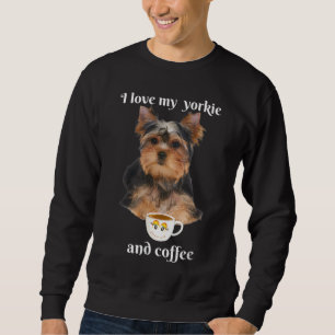 Sudadera Gracioso yorkie me encanta mi yorkie y mi café div