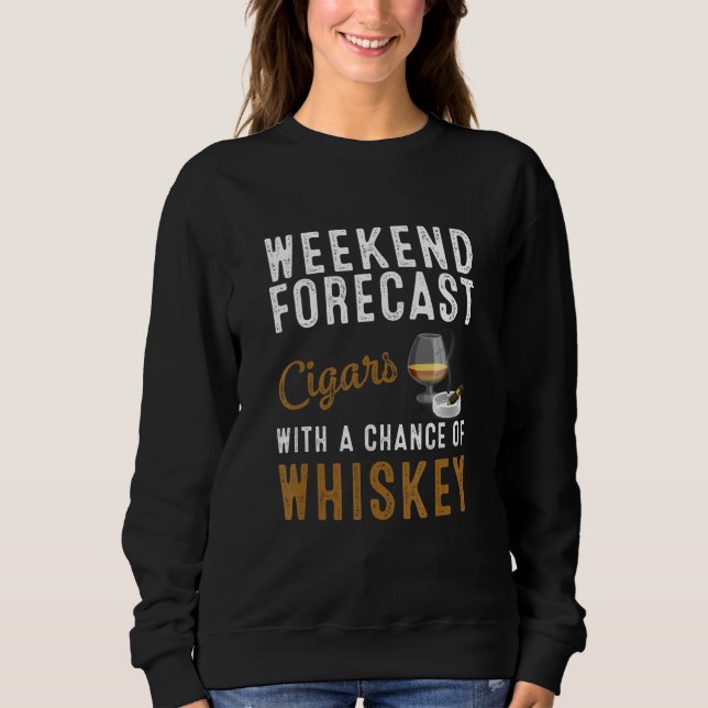 Sudadera Graciosos Cigarros Y Whiskey De Previsión De Fin D (Anverso)
